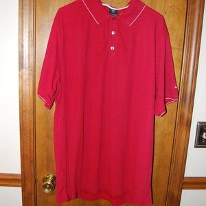 White Nike Golf Dry Fit Red and White Polo Men's XL